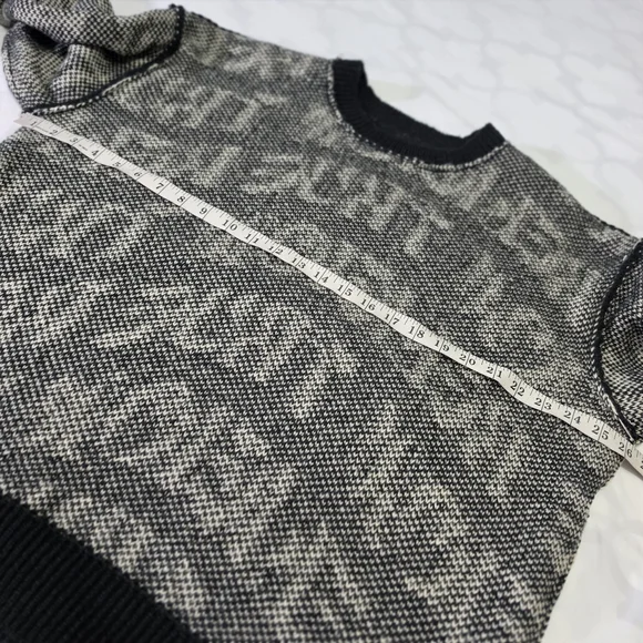 True Religion Monogram Fuzzy Sweater Size Large
